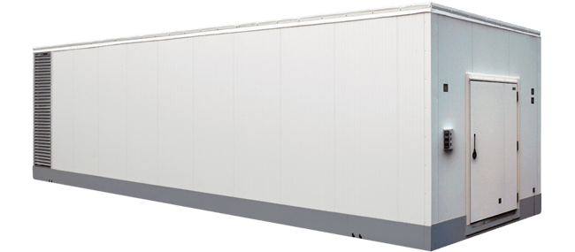 Weißer Super freezer von der Seite