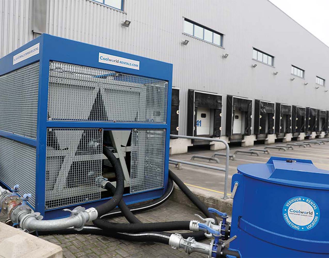 Process cooling rental chiller installation next obuilding