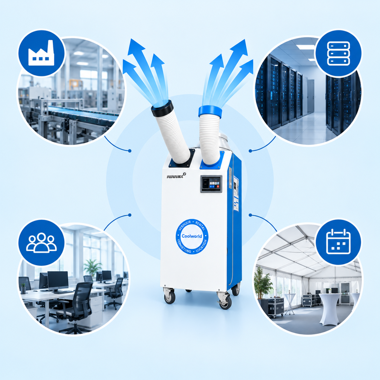 Spot airconditioning - application areas