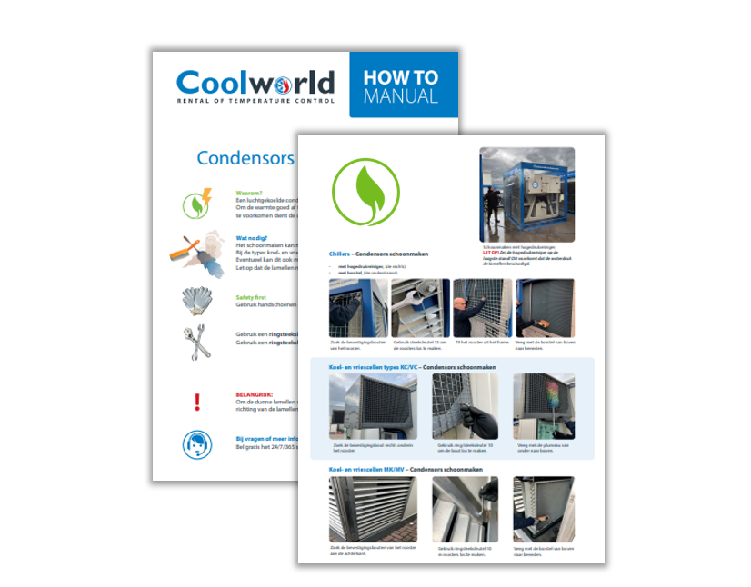 Optimale performance van uw huurunit? Houd uw condensor schoon. Download de handleiding.