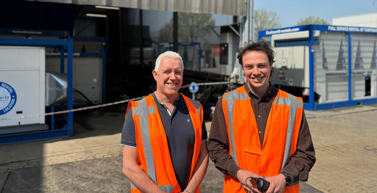Lars Meeuwisse and Paul Bruijstens at the Coolworld test site